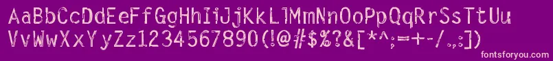 DigitalNoise Font – Pink Fonts on Purple Background