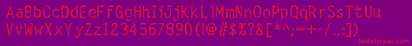 DigitalNoise Font – Red Fonts on Purple Background