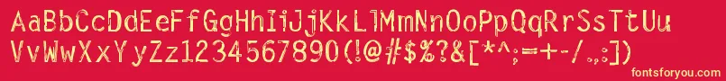 DigitalNoise Font – Yellow Fonts on Red Background