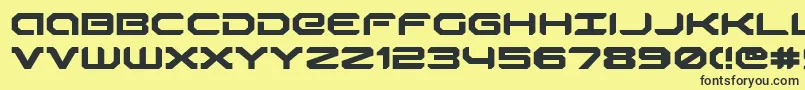 RobotaurExpanded Font – Black Fonts on Yellow Background