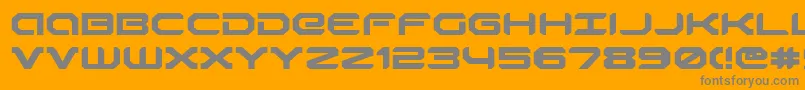 RobotaurExpanded-Schriftart – Graue Schriften auf orangefarbenem Hintergrund