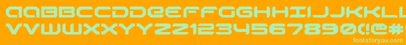 RobotaurExpanded Font – Green Fonts on Orange Background