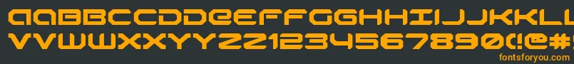 RobotaurExpanded Font – Orange Fonts on Black Background