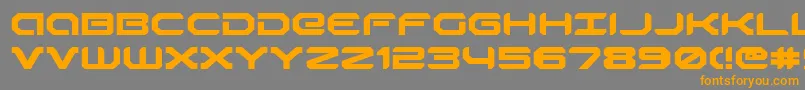 RobotaurExpanded Font – Orange Fonts on Gray Background