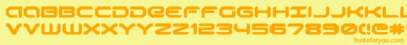 RobotaurExpanded Font – Orange Fonts on Yellow Background