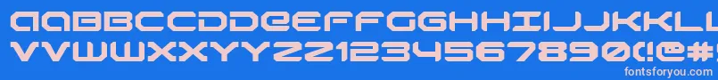 RobotaurExpanded Font – Pink Fonts on Blue Background