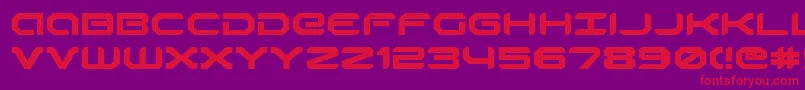 RobotaurExpanded Font – Red Fonts on Purple Background