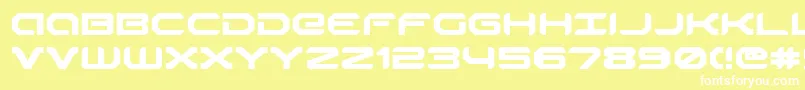 RobotaurExpanded Font – White Fonts on Yellow Background