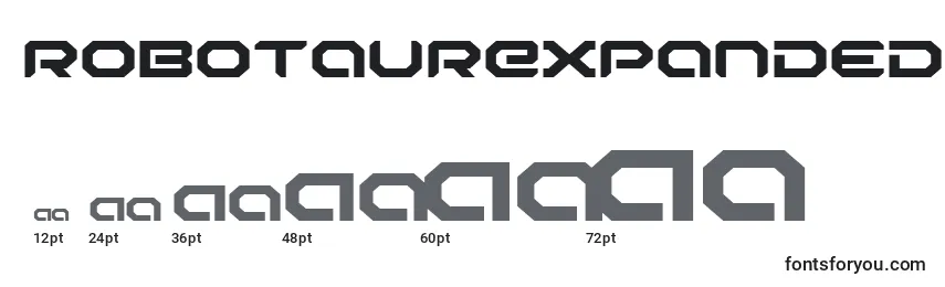 RobotaurExpanded Font Sizes