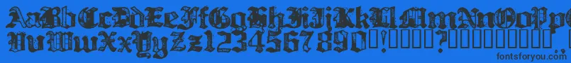 Billh Font – Black Fonts on Blue Background