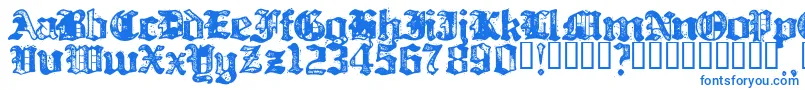 Billh-Schriftart – Blaue Schriften