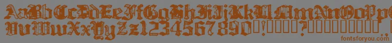Billh Font – Brown Fonts on Gray Background