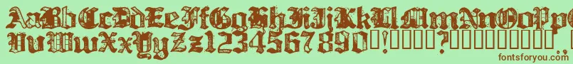 Billh Font – Brown Fonts on Green Background