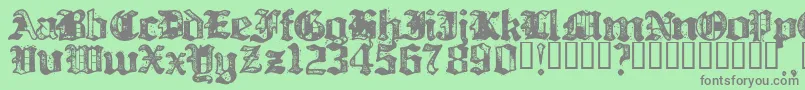 フォントBillh – 緑の背景に灰色の文字