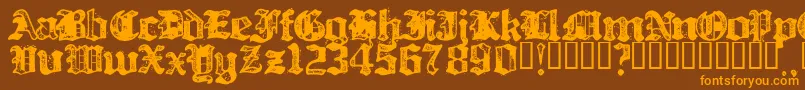 Billh Font – Orange Fonts on Brown Background
