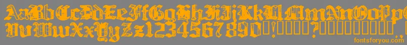 Billh Font – Orange Fonts on Gray Background