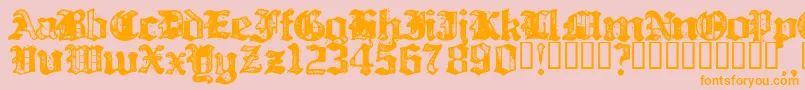 Billh Font – Orange Fonts on Pink Background