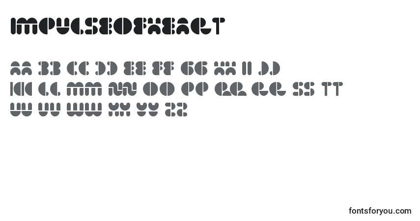 Шрифт ImpulseOfHeart – алфавит, цифры, специальные символы