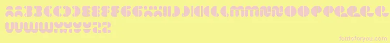 Шрифт ImpulseOfHeart – розовые шрифты на жёлтом фоне