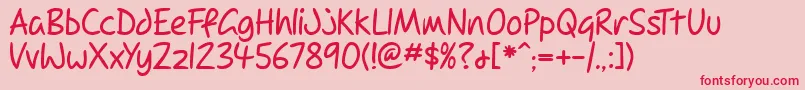 Dupree Font – Red Fonts on Pink Background