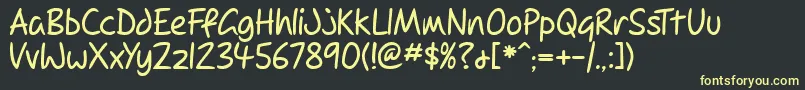Dupree Font – Yellow Fonts on Black Background