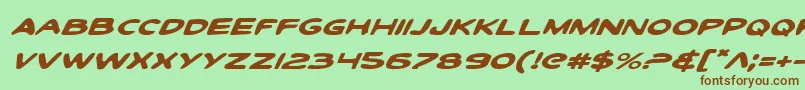 Toontiei Font – Brown Fonts on Green Background