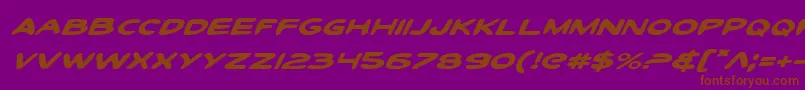 Toontiei Font – Brown Fonts on Purple Background