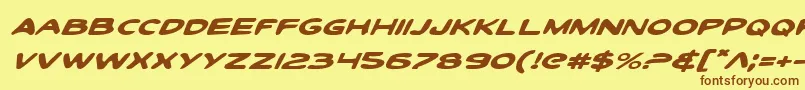 Toontiei Font – Brown Fonts on Yellow Background