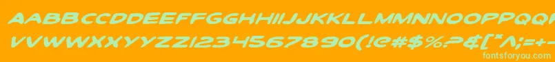 Toontiei Font – Green Fonts on Orange Background