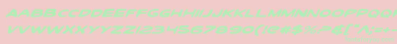 Toontiei Font – Green Fonts on Pink Background