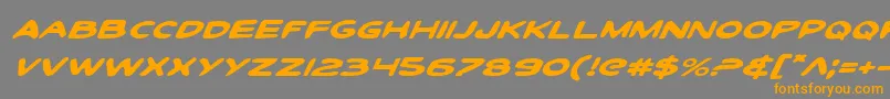 Toontiei Font – Orange Fonts on Gray Background