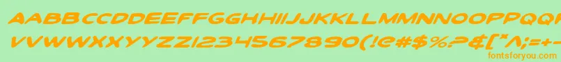 Toontiei Font – Orange Fonts on Green Background