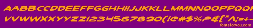 Toontiei Font – Orange Fonts on Purple Background