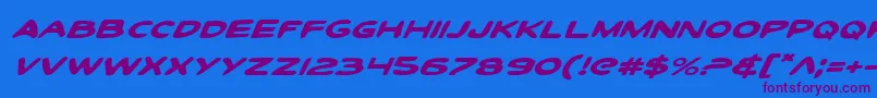 Toontiei Font – Purple Fonts on Blue Background