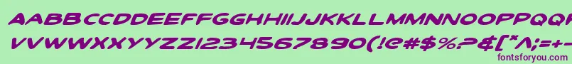 Toontiei Font – Purple Fonts on Green Background