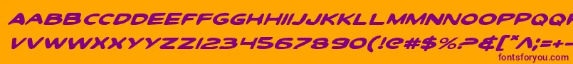 Toontiei Font – Purple Fonts on Orange Background