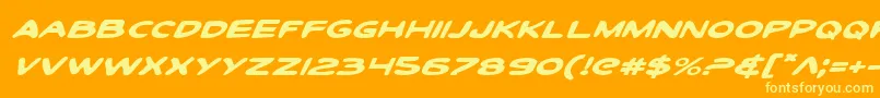 Toontiei Font – Yellow Fonts on Orange Background