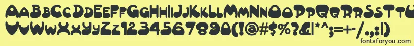 Altamontenf Font – Black Fonts on Yellow Background