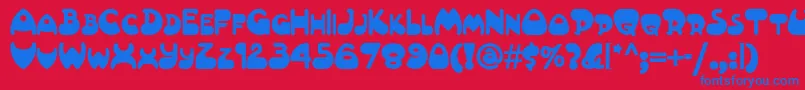 Altamontenf Font – Blue Fonts on Red Background