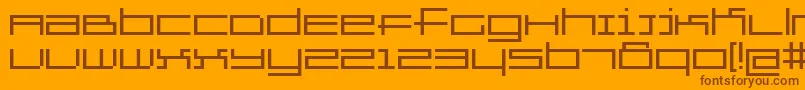Fonte Gridexercise – fontes marrons em um fundo laranja
