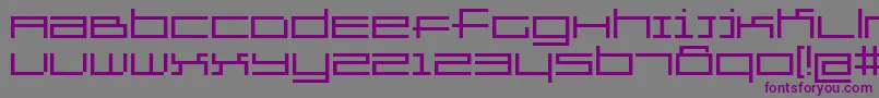 フォントGridexercise – 紫色のフォント、灰色の背景