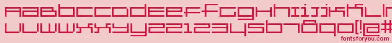 フォントGridexercise – ピンクの背景に赤い文字