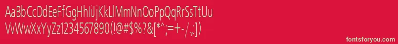 Freeset55n Font – Green Fonts on Red Background