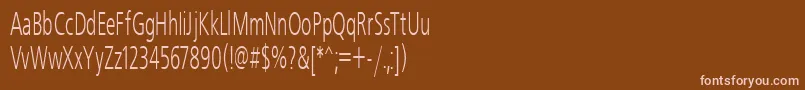フォントFreeset55n – 茶色の背景にピンクのフォント