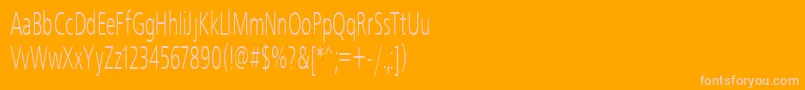 フォントFreeset55n – オレンジの背景にピンクのフォント