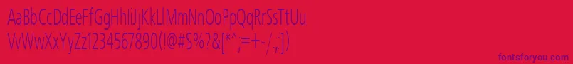 Freeset55n-Schriftart – Violette Schriften auf rotem Hintergrund