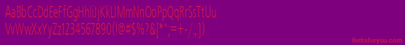 フォントFreeset55n – 紫の背景に赤い文字