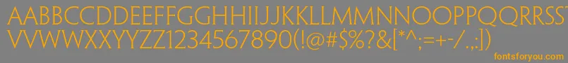 PenumbrahalfserifstdLight Font – Orange Fonts on Gray Background