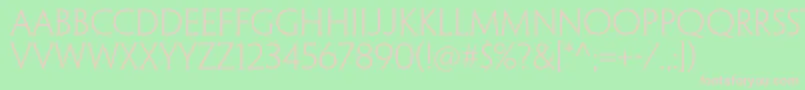 PenumbrahalfserifstdLight Font – Pink Fonts on Green Background