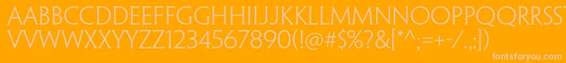 PenumbrahalfserifstdLight Font – Pink Fonts on Orange Background
